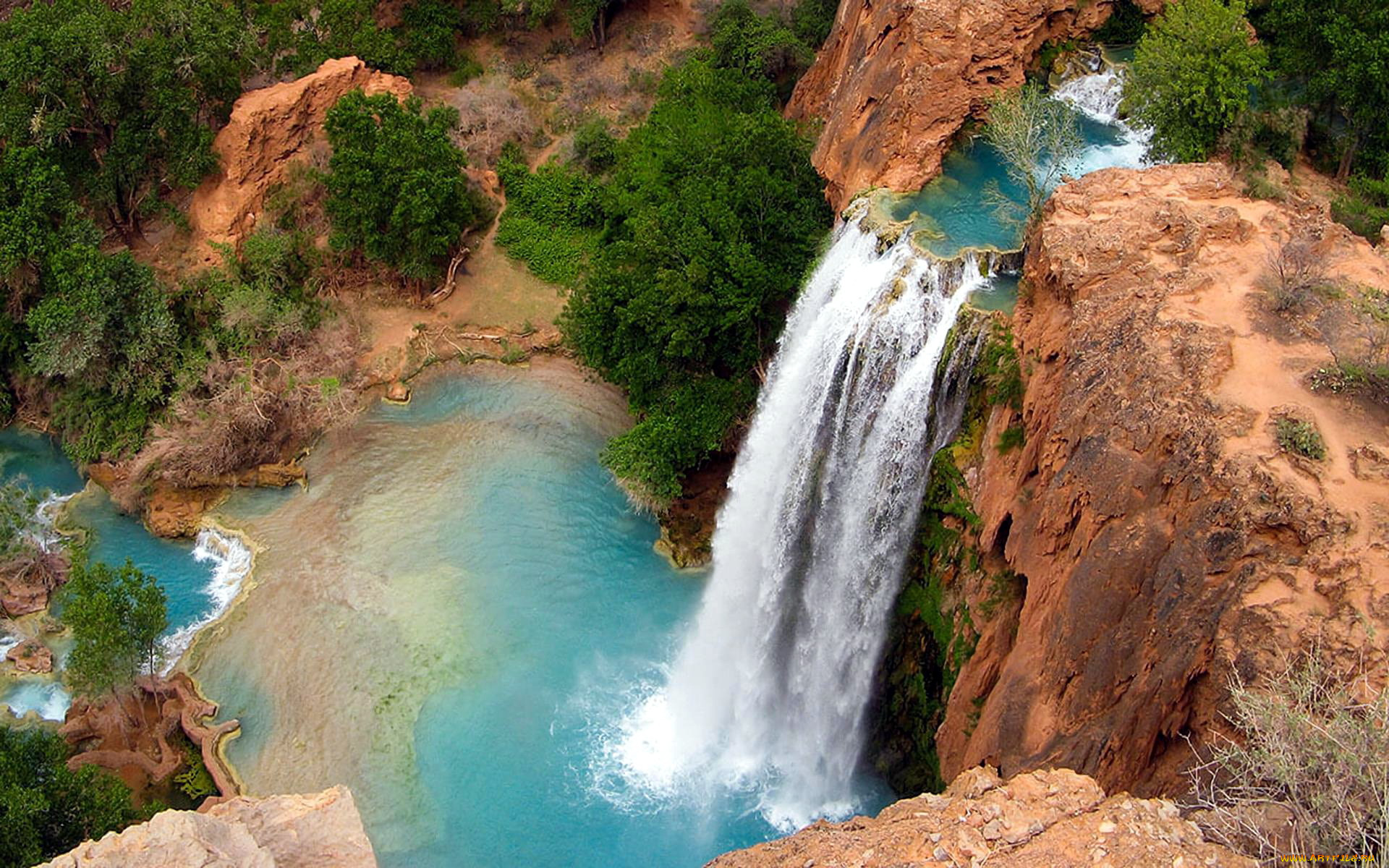havasu waterfalls, arizona, usa, , , havasu, waterfalls